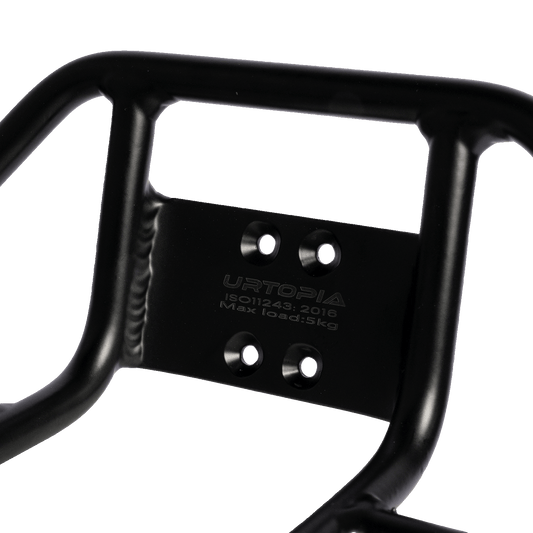 Urtopia black front rack for Chord and Chord X electric bikes, maximum weight capacity 5 kg
