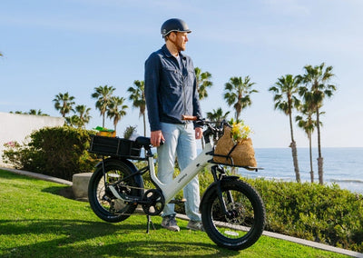 a man ride a ebike