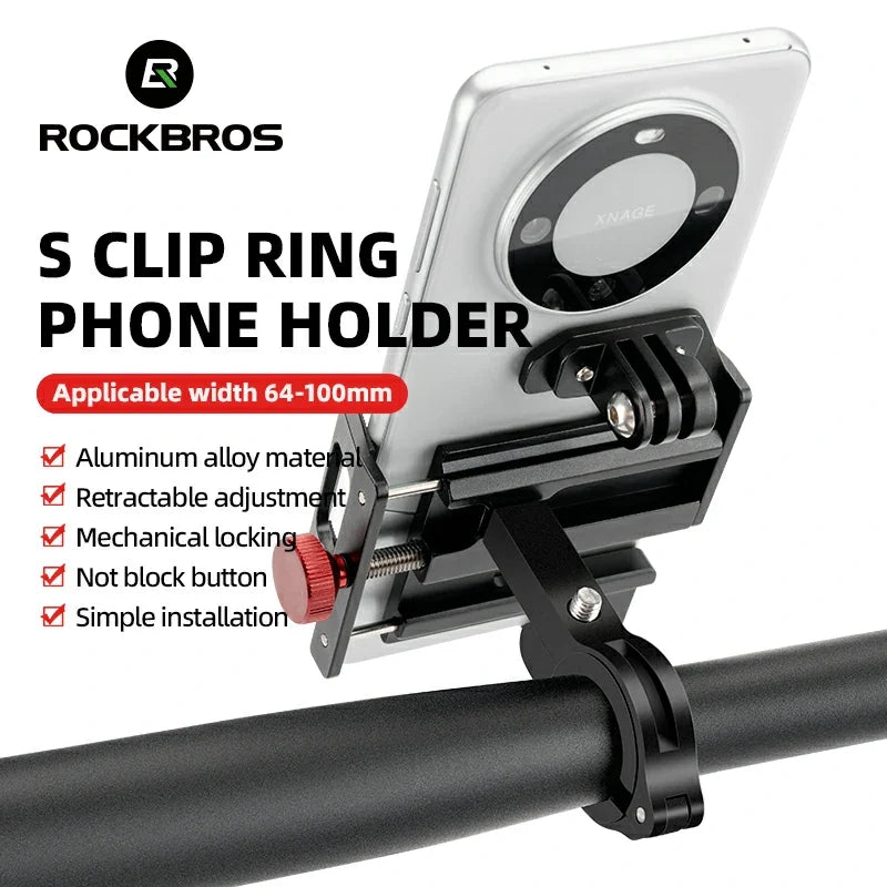 ROCKBROS S Clip Ring Bike Phone Holder for 4.7-7.09" Phones