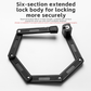 ROCKBROS MTB Road Bike Lock Key Folding Lock E-Bike Motorcycle Steel Lock Portable Antirust Anti-theft