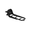 MIK front rack on Urtopia Atom e-bike, three-quarter front view. Lightweight front cargo rack with MIK snap-on mounting system, designed to blend seamlessly with Atom's minimalist carbon frame. Load capacity up to 15 kg.