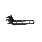 MIK front rack on Urtopia Atom e-bike, side profile view. Sleek black rack mounted over the front wheel with integrated MIK attachment plate, rated for 15 kg, shown against a clean white background.