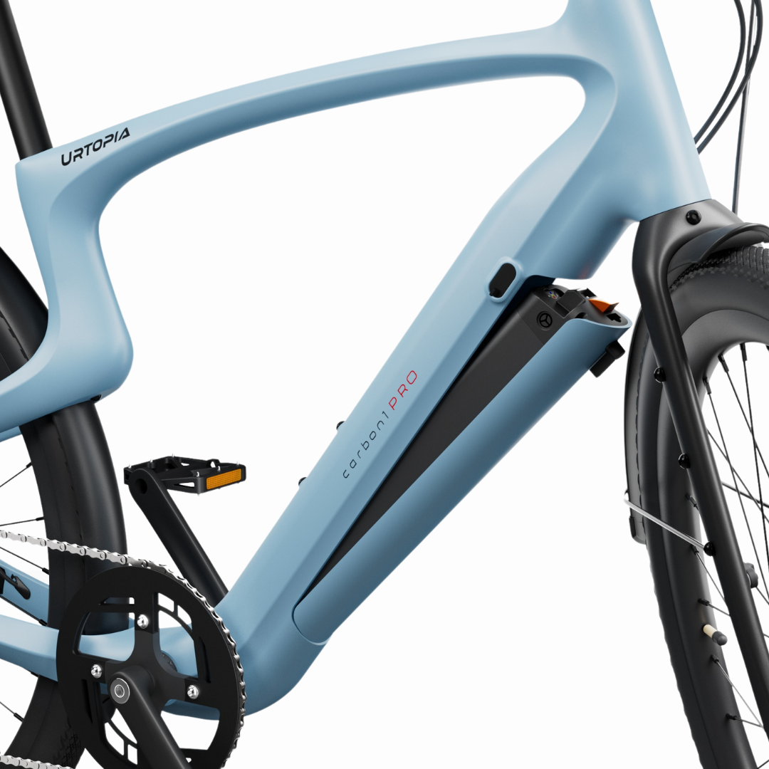Urtopia Carbon 1 Pro e-bike frame and battery
