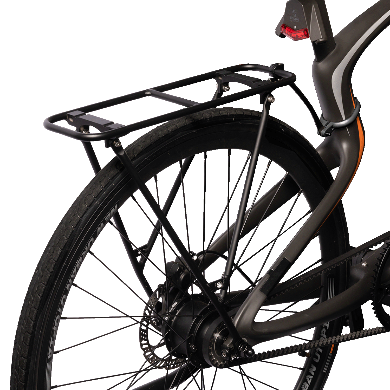 Electric bike top rear rack